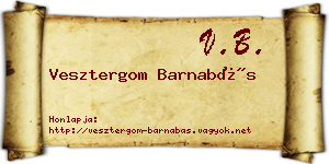 Vesztergom Barnabás névjegykártya